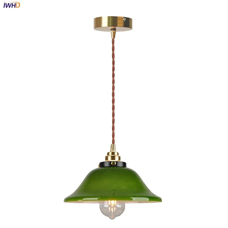 Green Glass LED Pendant