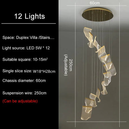 Decorbites™ LED-Leitstrahl-Deckenleuchter modernes Unikat für die Heimdekoration und Beleuchtung