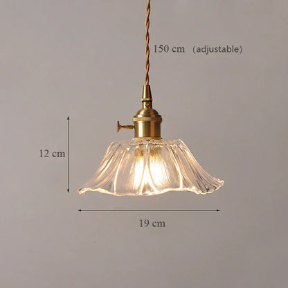 Decorbites™ Japanische Sonnenblumen-Glasanhängerleuchten Moderne Messing-Hanglampenarmatur