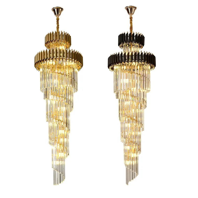 Crystal Staircase Chandelier For Villas H700cm