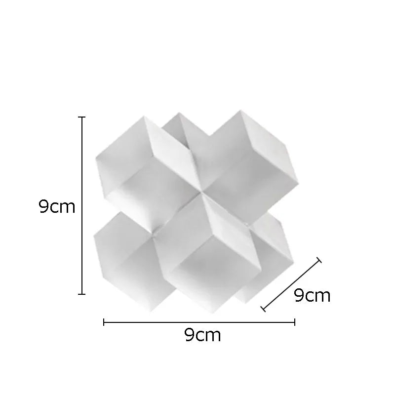 Decorbites™ Kreuz-Kristall-Geometrische-Glas-Skulptur-Schreibtisch-Dekoration Frosted Quadratische Statue