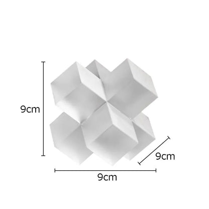 Decorbites™ Kreuz-Kristall-Geometrische-Glas-Skulptur-Schreibtisch-Dekoration Frosted Quadratische Statue