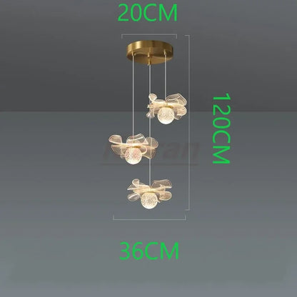 Decorbites™ Schmetterlings-LED-Kronleuchter Kupfer-Hängeleuchte für Schlafzimmer und Wohnzimmerdekoration