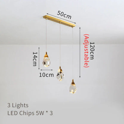 DecorBites™ Diamond Crystal LED Ceiling Chandelier for Home Decor