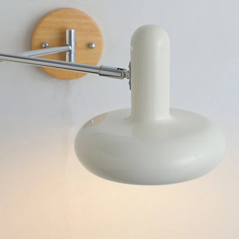 DecorBites™ Cream Iron Art LED Wall Lamp for Bedroom Living Room Decor