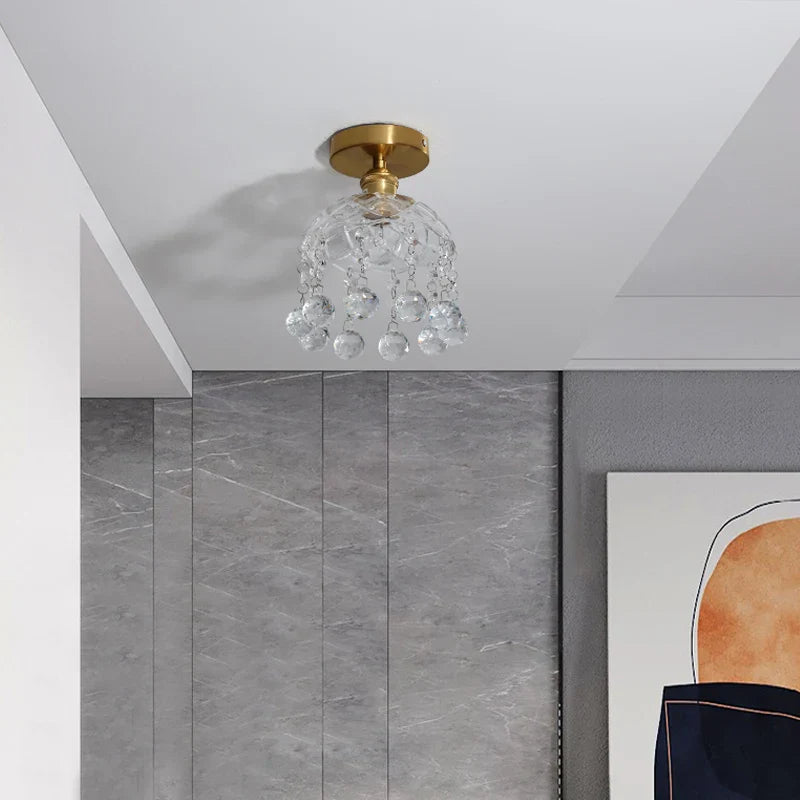 DecorBites™ Crystal Glass LED Ceiling Lamp Modern Luxury Interior Lighting Fixture