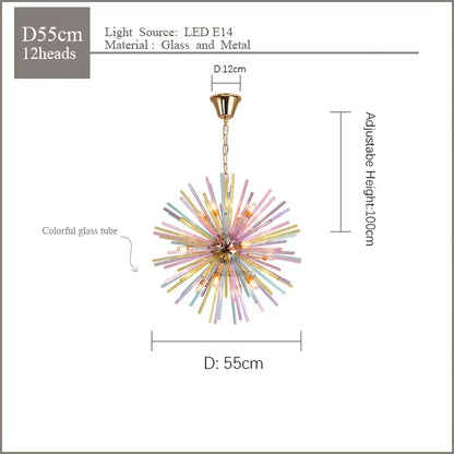 Decorbites™ Dandelion-Hängeleuchte: Lebendige Kinder-Kronleuchter-Beleuchtung für moderne, farbenfrohe Räume