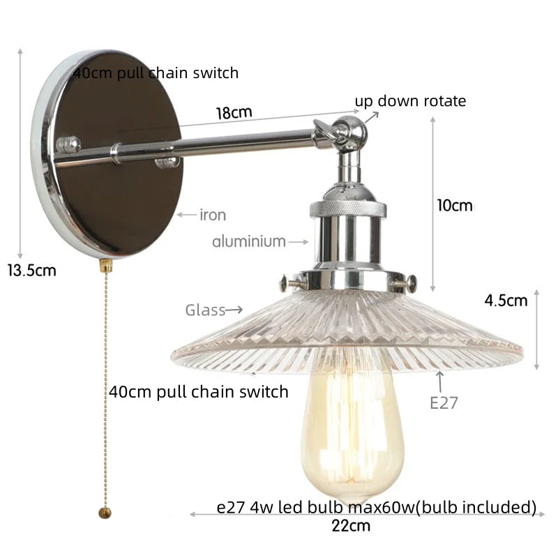 Iron Industrial Wall Light