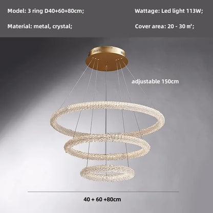 Decorbites™ Kristall-Hängeleuchte: Moderne dimmbare Kronleuchter für luxuriöses Wohnzimmer, Esszimmer, Schlafzimmer
