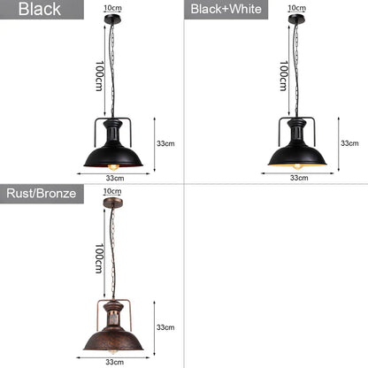 Decorbites™ Industrielle Loft-Hängeleuchte Pendellampe LED Edison Vintage Hängelampe