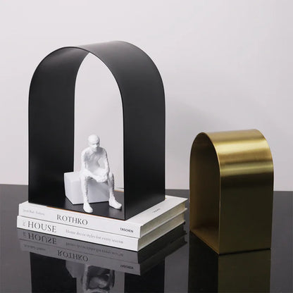 Decorbites™ Goldene Bögen Metallskulptur Raumdekoration Geometrisches Handwerk Figurine