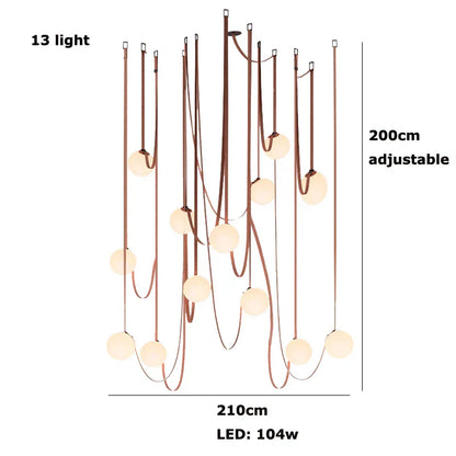 DecorBites™ Glass Ball Pendant Lamp for Loft Living Dining Room, LED Lighting