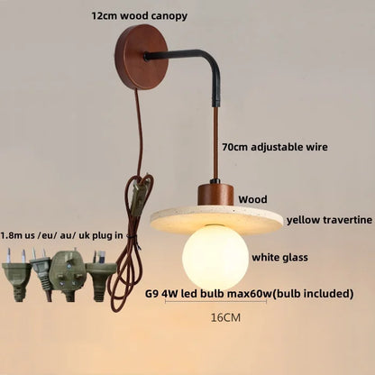 Decorbites™ LED Weißes Glas Wandlichter Armatur Moderner Zugschalter Nachttischleuchte