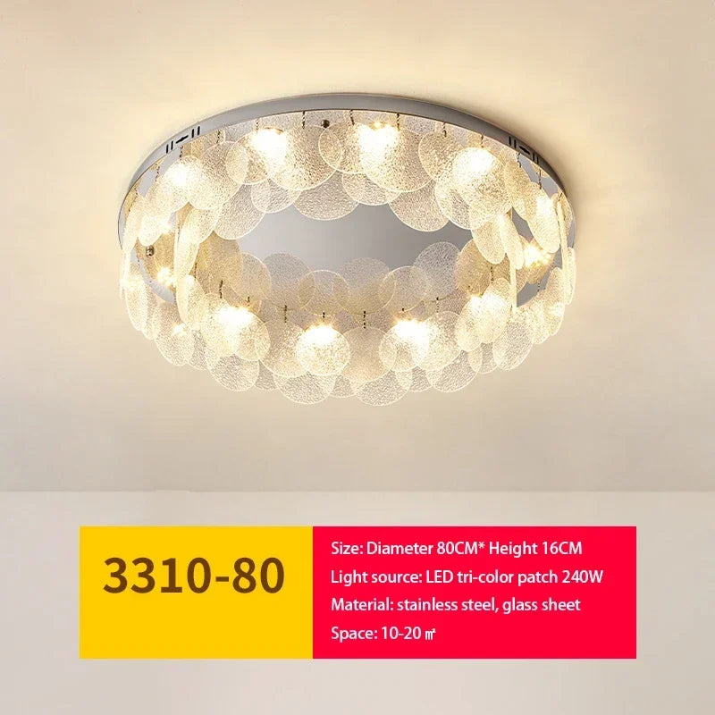 Decorbites™ Glasleuchter LED-Deckenleuchte | Modernes Metallkunstwerk | Dekoration für Innenräume Wohnzimmer Küche