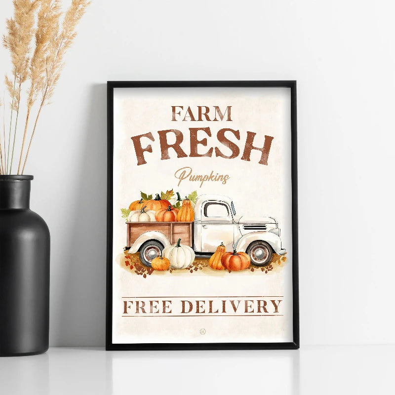 1pc Pumpkin Spice poster, Autumn poster, autumn decoration, Pumpkin, Autumn, Farm Fresh Pumpkins, autumn decoration poster,