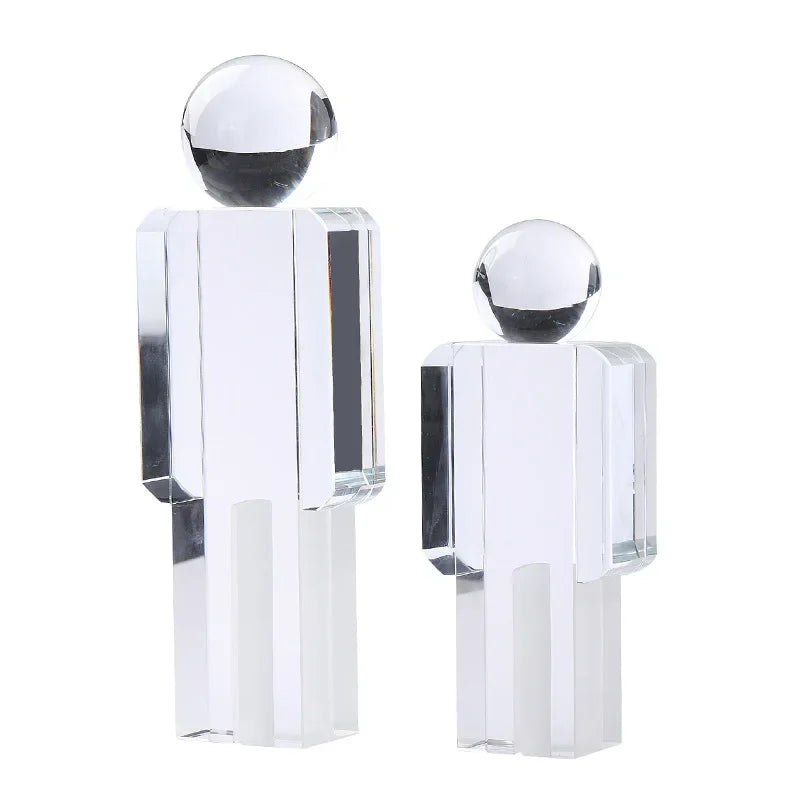 Decorbites™ Kristall-Mann-Statue Glasfigur Skulptur Wohnungsdekoration Ornamente