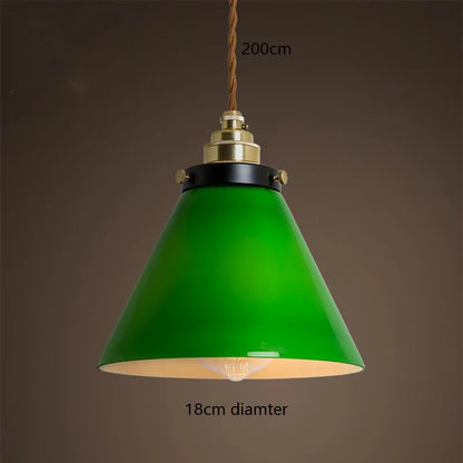Decorbites™ Edison Vintage Pendelleuchte Grünes Glas Kupferfassung Heimdekoration