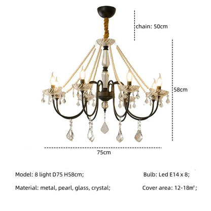 Decorbites™ Kristall-LED-Kronleuchter Wohnzimmer Luxusbeleuchtung E14 Hänge-Lampen
