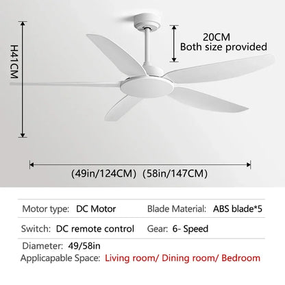 Decorbites™ 58-Zoll Deckenventilator in Schwarz mit Fernbedienung für gewerbliche Nutzung