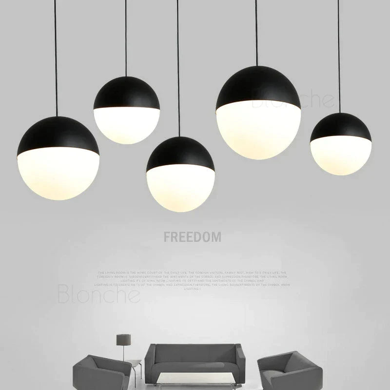 Decorbites™ Glas-Kugelleuchten: Schwarz 15/20 cm LED Hängelampen für Küche und Wohnzimmer