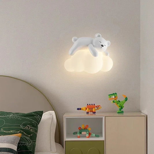 Decorbites™ Kinder LED Bären Wandlampen - Moderne Prinzessin Junge Mädchen Schlafzimmerleuchten