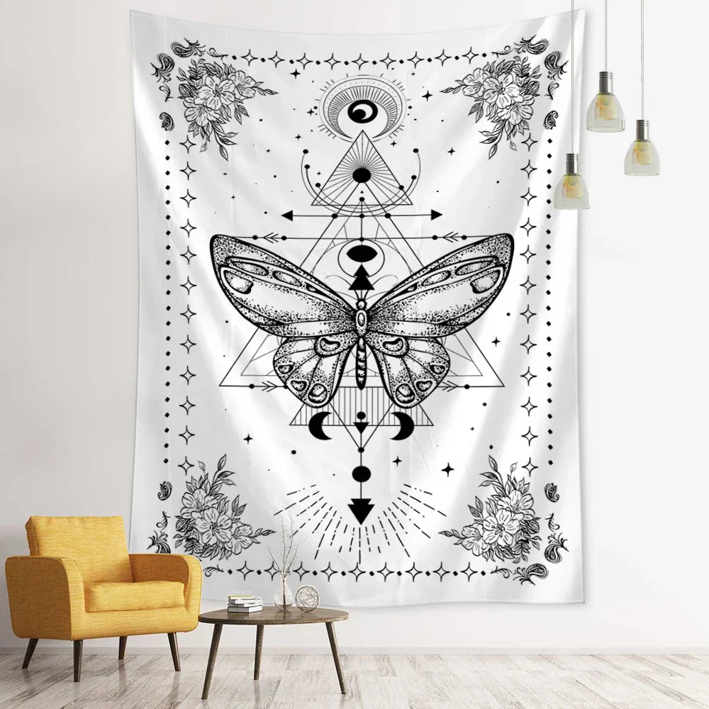 DecorBites™ Geometric Butterfly Tapestry Wall Hanging for Bohemian Home Decor