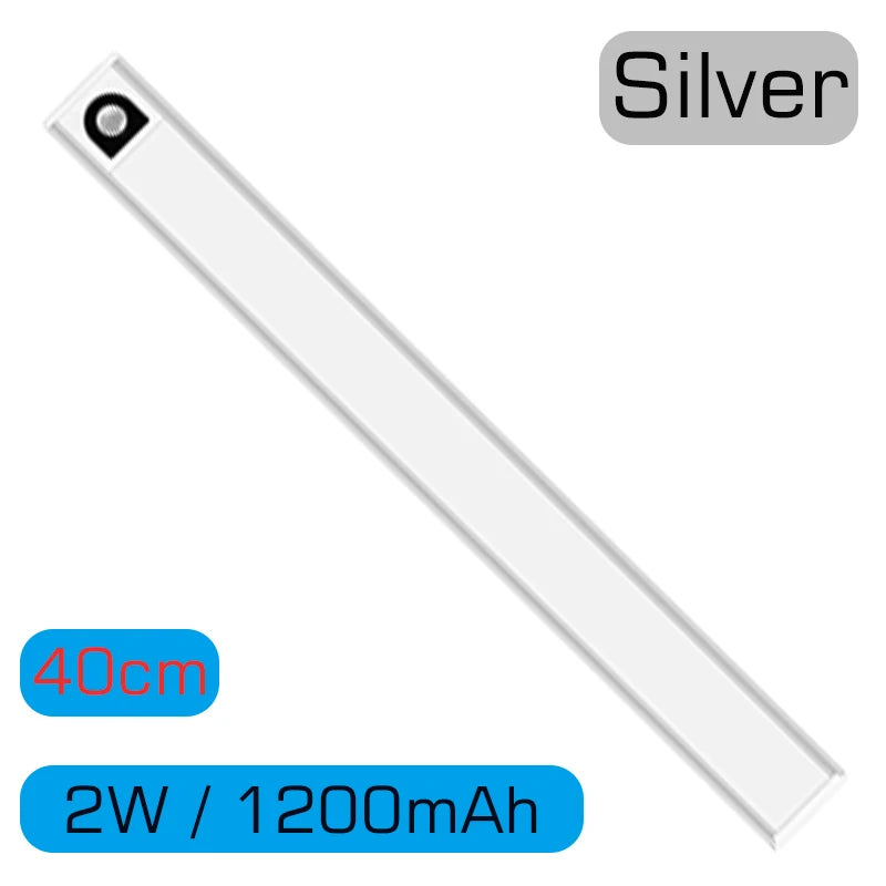 DecorBites™ LED Cabinet Light Bar: Motion Sensor, Aluminium, Long Strip, Magnet, Kitchen Closet Wardrobe