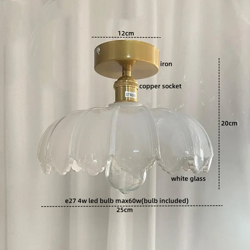 Decorbites™ Grünes Glas Kupfer Deckenleuchte Balkon Küche Moderne LED Lampe