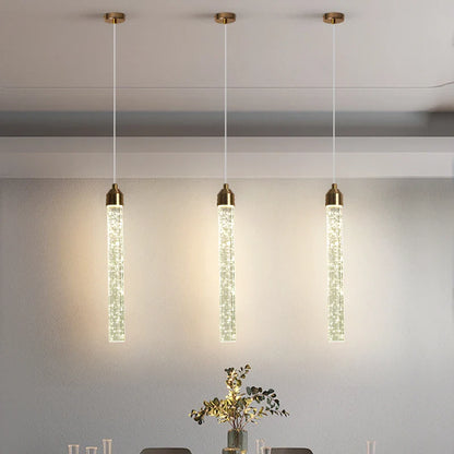 Modern Gold Bubble Crystal Pendant Light