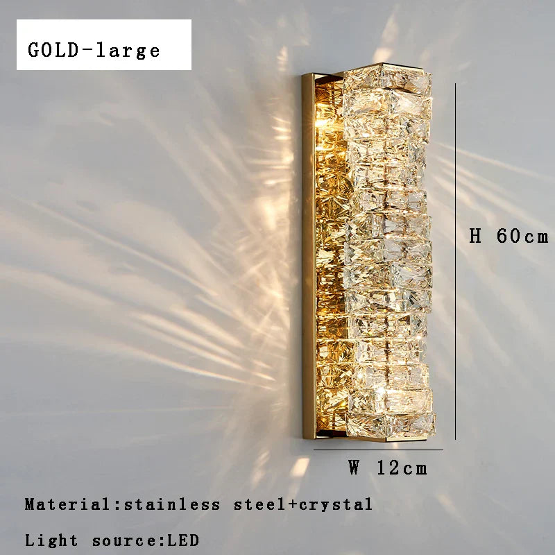 DecorBites™ Crystal Wall Sconce Lamps: Luxury Indoor Wall Lights for Modern Room Decor & Bedside Lighting.