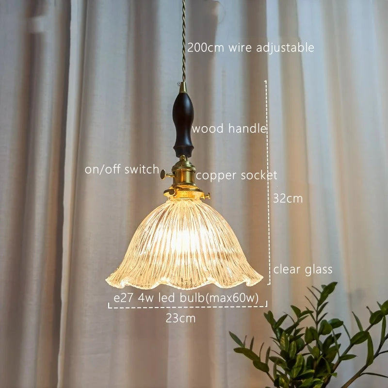 Decorbites™ Japanischer Stil Grüne Glas LED Hängelampe für die Wohnraumausstattung