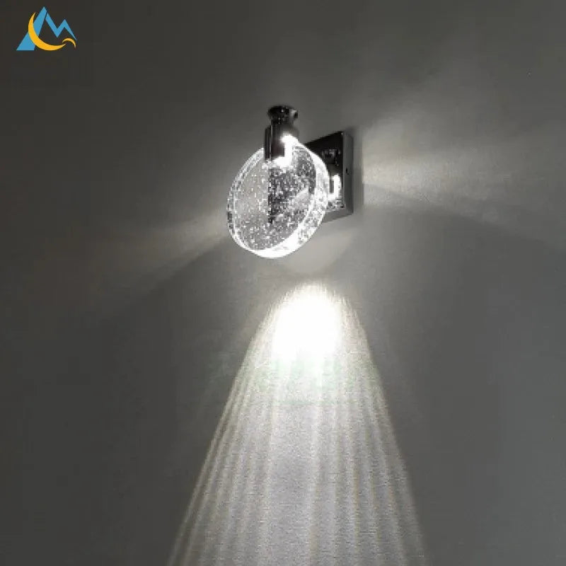DecorBites™ Crystal LED Wall Lamp for Bedroom Living Room and Bathroom Makeup