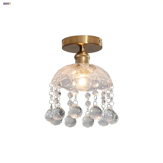 DecorBites™ Crystal Glass LED Ceiling Lamp Modern Luxury Interior Lighting Fixture