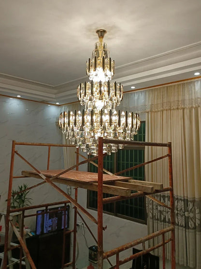 Decorbites™ Crystal Hollow Villa Kronleuchter: Moderne Luxus-Hängeleuchte für Wohnzimmer und Hotel-Lobby