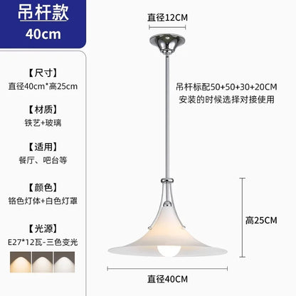 DecorBites™ French Medieval LED Iron Art Glass Pendant Lights for Home Decor