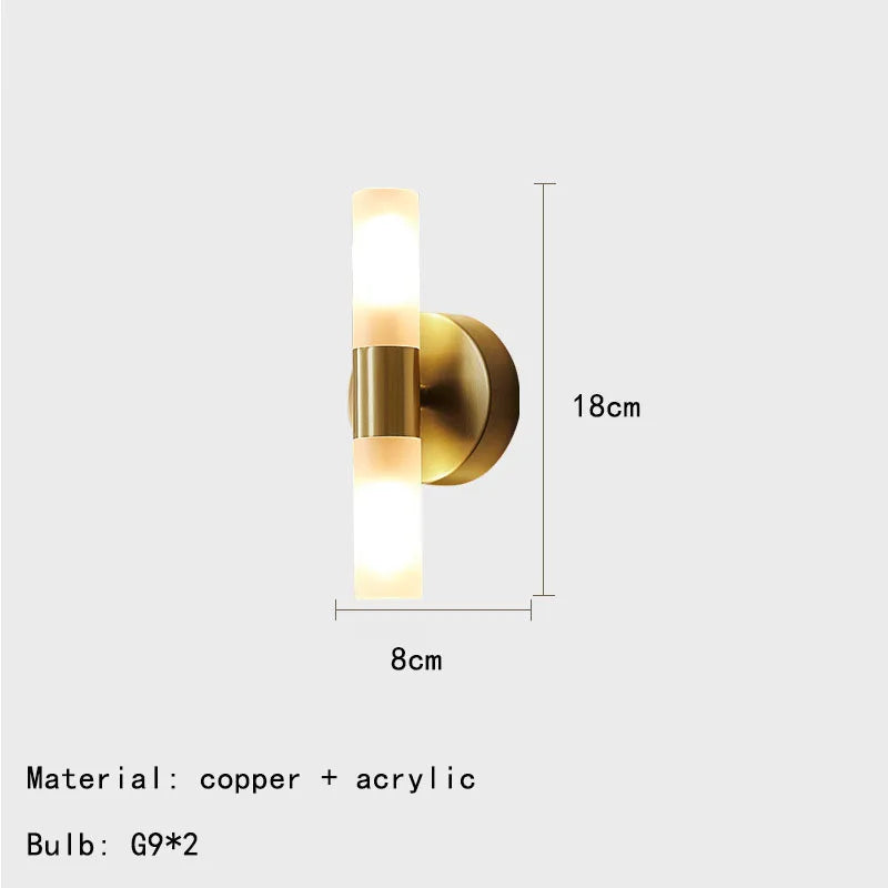 Gold Brass Wall Lamp