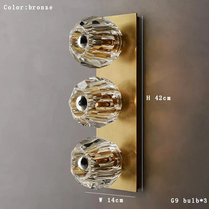 Decorbites™ Kristall-Wandleuchte Bronze Chrom Wandleuchte für Vintage-Wohnzimmer