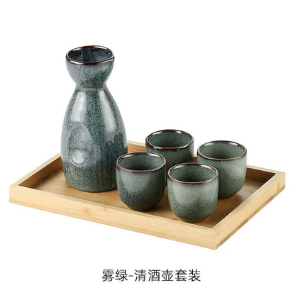 Decorbites™ Japanisches Vintage-Ton-Wein-Set | Sake- & Shochu-Kanne Kommerzielle Spender