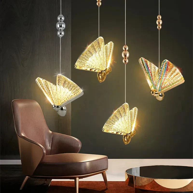 Decorbites™ LED-Schmetterlings-Hängeleuchte für Schlafzimmer und Wohnzimmer: Moderne Kronleuchter-Fixture-Lampen