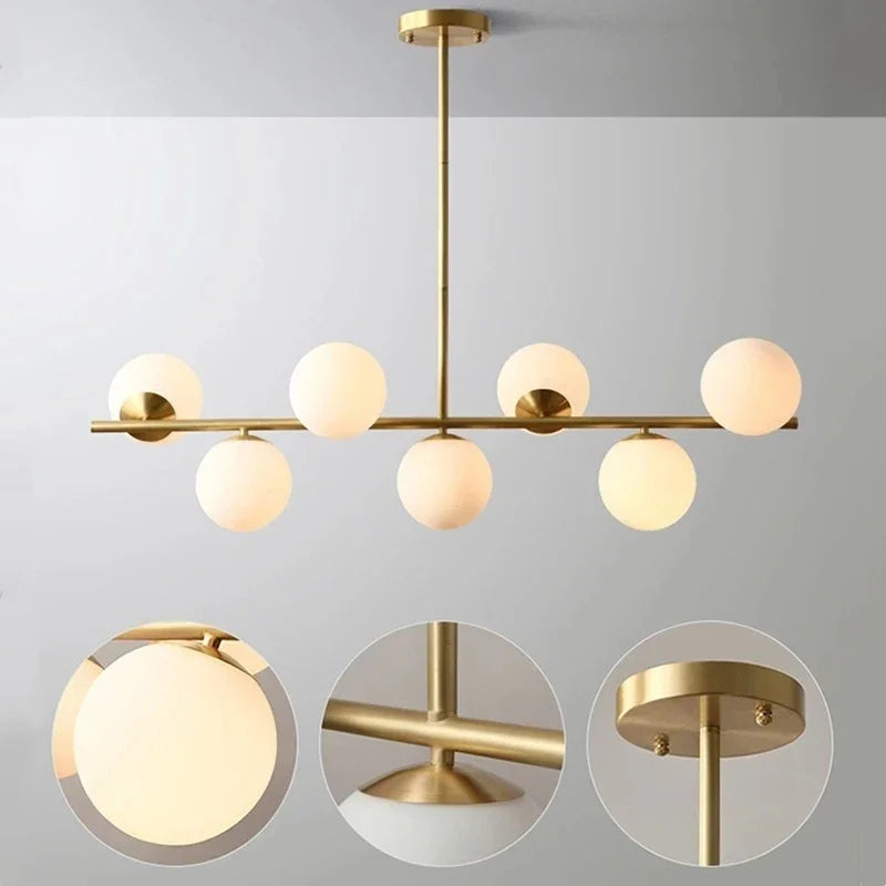 Decorbites™ Glas-Kugel-Hängeleuchter: Moderne LED-Deckenleuchte, nordischer Stil für die Hausbeleuchtung