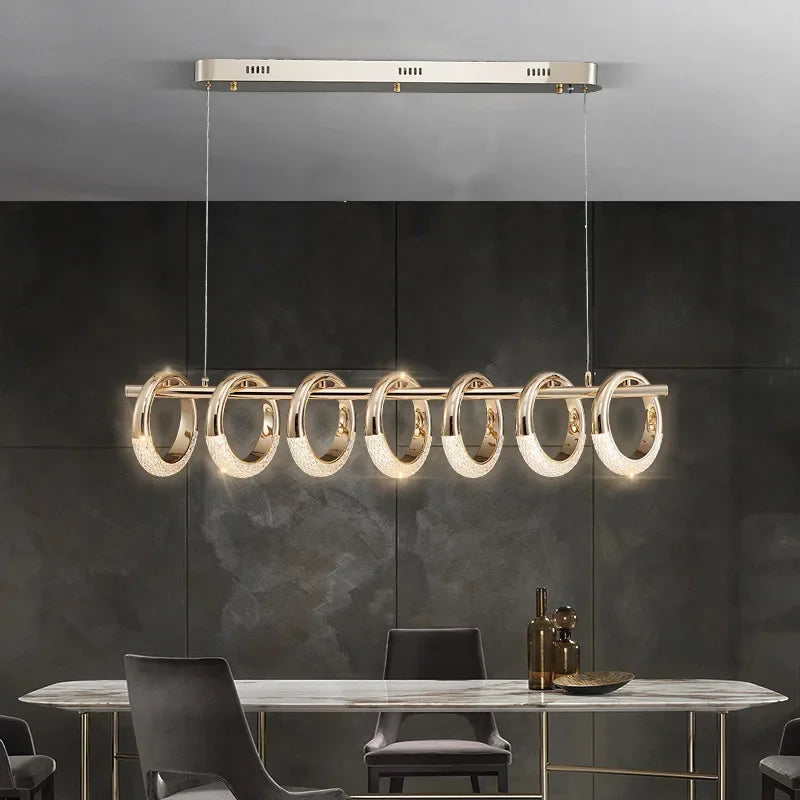 Gold Circle Ring Chandelier