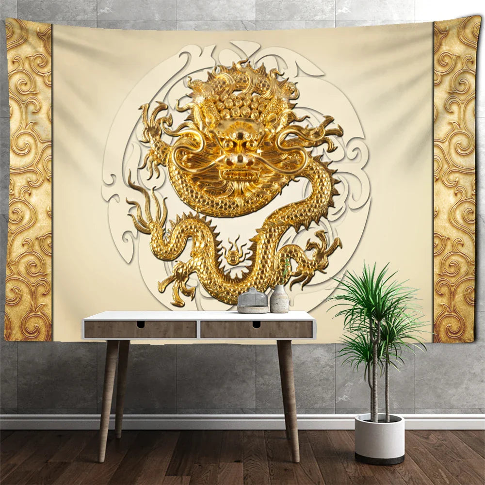 Dragon Totem Polyester Wall Tapestry 200x150cm