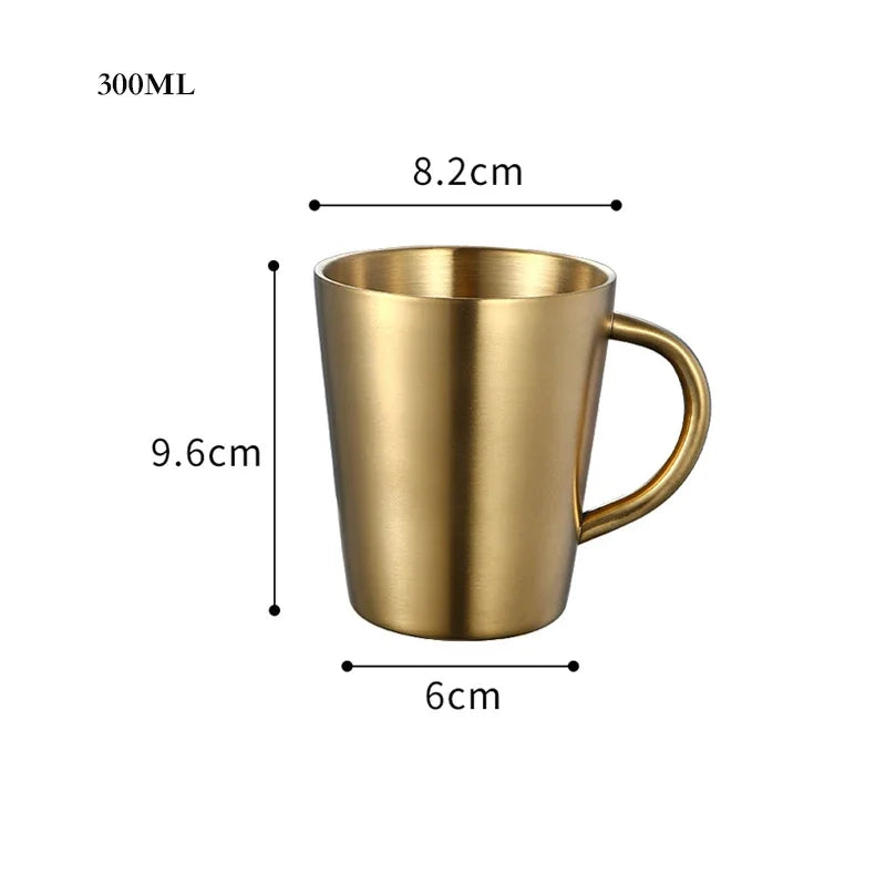 Decorbites™ Doppeltwandiger Edelstahl-Thermobecher mit Henkel für Kaffee und Bier