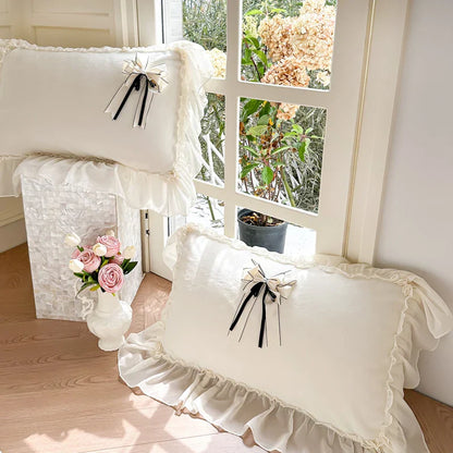 Decorbites™ Spitzen-Volants-Prinzessinnen-Bettwäsche-Set, Samt-Duvet-Cover, Plüsch-Bettlaken, Kissenbezüge