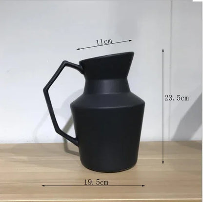 Decorbites™ Elegante gestreifte Keramikvase für TV-Schrank Handwerk Hydroponik Heimdekoration Geschenk