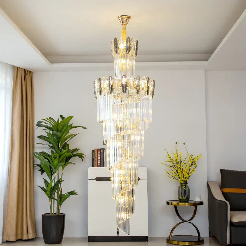 Decorbites™ Kristall-Kronleuchter: Moderner minimalistischer Luxusleuchter für das Duplex-Wohnzimmer