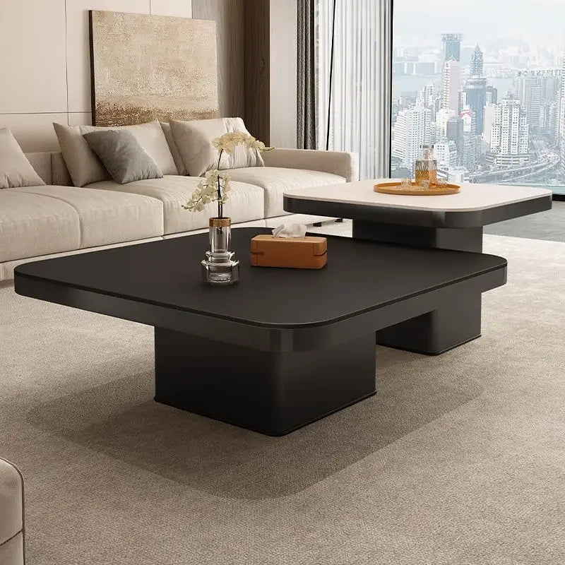 Decorbites™ Leichtes Luxus-Fels-Quadratisches Couchtisch Modern Minimalistisch Wohnzimmer-Kombination