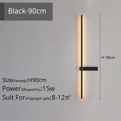 Decorbites™ LED-Wandleuchte, modernes minimalistisches Design, Aluminium, Innenbeleuchtung, Gold/Schwarz, AC85-260V