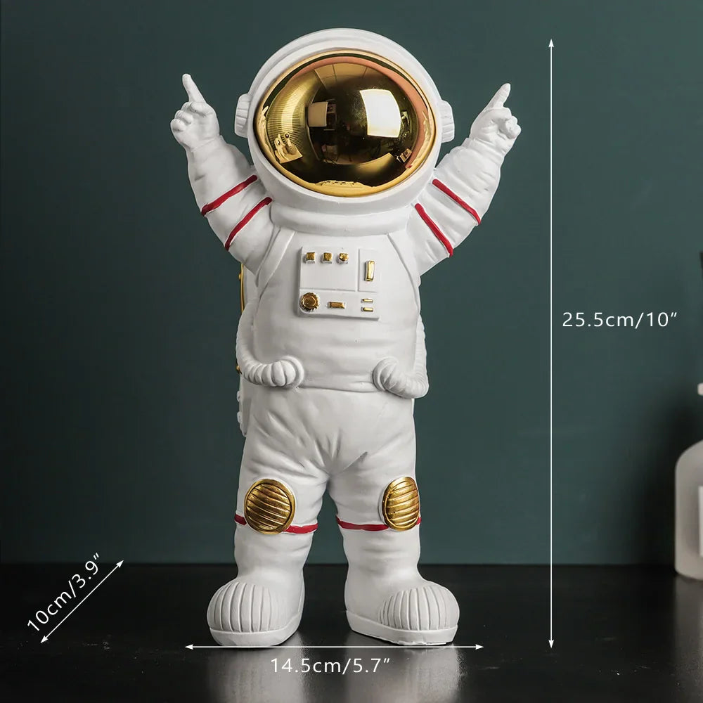 Decorbites™ elektrovergoldete goldene Astronauten-Figuren, kreative Wohnraumdekoration & Geschenke