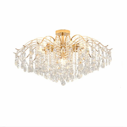 Decorbites™ K9 Kristall Gold Kronleuchter Deckenleuchte | Schlafzimmer Heimdekoration LED Deckenlampe